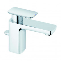 KLUDI E2 Single Lever Small Basin Mixer Compact Modern Bathroom Tap w/ Waste