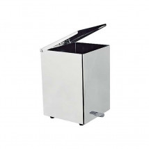 TRES Griferia Modern Cubic Pedal Bin INOX Metal Compact Trash Bin 10763627