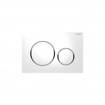 Geberit SIGMA 20 WC Actuator Dual Flush Plate In-Wall Flushing Buttons White/Chrome