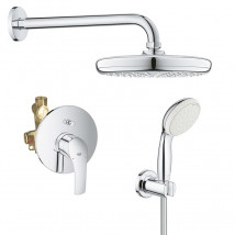 GROHE Concealed PROMO SHOWER SET w/ Bath Mixer, Hose, Hand Shower & Rain Shower Head