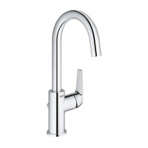 Grohe BAUFLOW Tall Bathroom Mixer Pillar Tap Swivel Spout Full Chrome 23753000