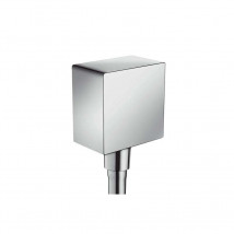 Hansgrohe FixFit 26455000 Hand Shower Wall Outlet w/ Non-Return Valve Square