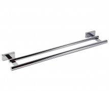 KLUDI A-XES Double Towel Holder Wall-Mounted Bath Towel Rack Glossy Chrome 4898805