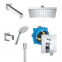 Roca PROMO SHOWER SET RocaBox Outlet w/ Thesis Mixer, Rain Shower and Hand Shower