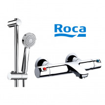 Roca VICTORIA Thermostatic Shower Mixer w/ Hand Shower, Hose and Wall Bar PROMO SET