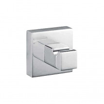 TRES Griferia Stylish Cubic Bathroom Towel Hook Chrome Square Plate 10763620