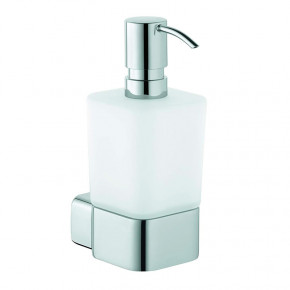 KLUDI Liquid Soap Dispenser Chromed w/ Opal Glass Modern Bathroom Accessories