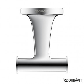 Duravit Starck T Double Towel Hook Elegant Chrome Wall Mounted 0099301000