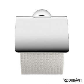 Duravit Starck T Toilet Paper Holder Wall Mounted Cover Matt Chrome 0099401000