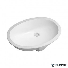Duravit Santosa Undercounter Bathroom Sink 51 Overflow Oval 0466510000