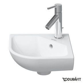 Duravit ME By Starck Bathroom Corner Basin 43 Wall Mounted Compact Size 0722430000