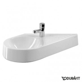 Duravit Architec Diagonal Wall Mounted Basin 65 Bathroom Sink Round 07646500001