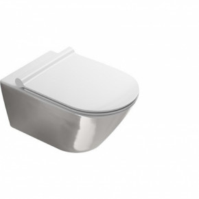 Catalano WHITE and SILVER Wall Hung Toilet Zero NF 55 WC Pod 1VS55NRBA