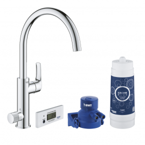 Grohe Blue Filtration System Tall C Spout Kitchen Faucet Swivelling Spout 30393000