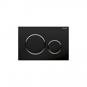 Geberit SIGMA 20 WC Actuator Dual Flush Plate Black In-Wall Flushing Buttons