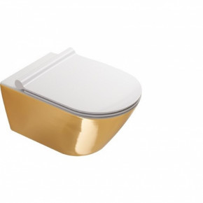 Catalano Zero NF 55 Wall Hung Golden Toilet WC Pod GOLD and WHITE 1VS55NRBO