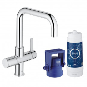 Grohe BLUE KIT U Tall Kitchen Faucet Water Filtration and Dispenser System 31299001