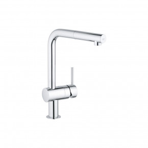 Grohe MINTA Modern Tall Kitchen Faucet L-Spout with Pull-Out Spray 30274000