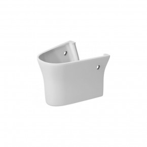 Duravit PURA VIDA Siphon Cover White Ceramic Half-Pedestal for Bathroom Basins