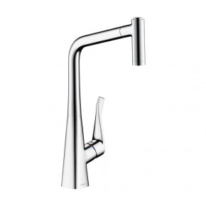 Hansgrohe 14820000 METRIS Kitchen Mixer Tall Faucet w/ Pull-Out Spray Single-Lever