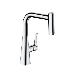 Hansgrohe 14834000 High-Class Kitchen Faucet w/ Pull-Out Spray 2 Jet Functions