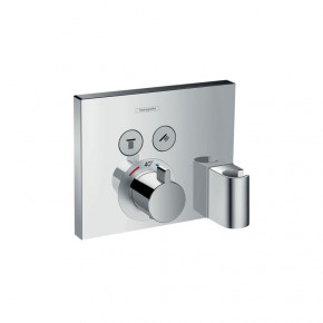 Hansgrohe ShowerSelect 1576500 Shower Thermostat w/ Integrated Holder 2 Outlets Concealed
