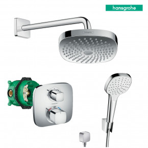 Hansgrohe Promo Concealed SHOWER SYSTEM Full Trim Set 2 Jets Croma Select 27294000