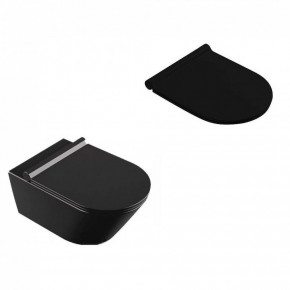 Catalano Soft Close Toilet Seat Antibacterial Unalterable Resin Black 5SCSTPNNE