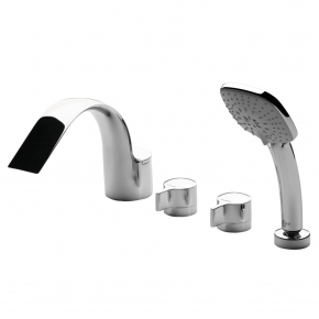 Ideal Standard Melange 4 Hole Bathroom Tap Bathtub Fix Spout Hand shower A4293AA