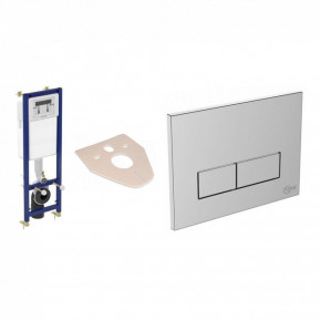Ideal Standard Rectangular Dual Flush Control Plate Concealed Installation W3708AA 