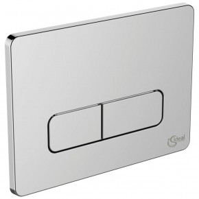 Ideal Standard Eco Systems Flush Control Plate Dual Chrome Rounded W3709AA 