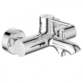 Ideal Standard Ceraline Bath Mixer Bath Tap with Hot Water Limiter Chrome Wall-Mount BC199AA