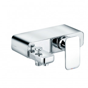 KLUDI E2 Bath Mixer Cubic Bath Faucet 2-Outlets Single-Lever 494450575