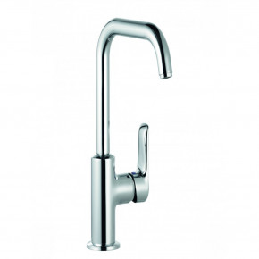 KLUDI Pure & Solid Tall Basin Mixer Bathroom Faucet Metal Waste Set 340250575