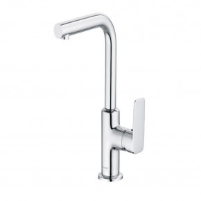 KLUDI Pure & Style Tall Basin Mixer L-Spout Swivel Bath Faucet with Waste Set 400250575
