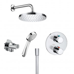 Roca PROMO Concealed SHOWER SET w/ Thermostat, Overhead Shower and Hand Shower
