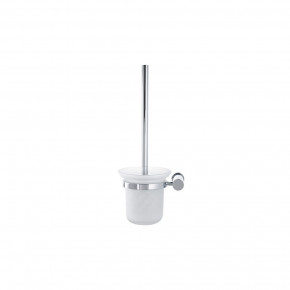 Duravit D-CODE Matted Glass Toilet Brush Set Chromed Details Wall-Mounted 009927