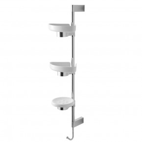Ideal Standard Connect Vertical Wall Rail With Soap And Two Bowls Ceramic N1395AA