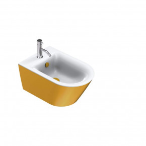 Catalano GOLD and WHITE Wall Hung Bidet Designer WC Pod CataGlaze 1BS55NRBO